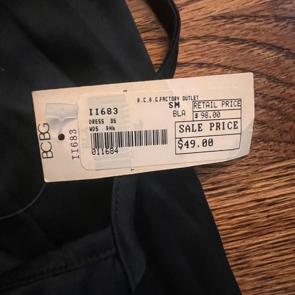 BCBG Max Azria Y2K Black Slip Dress Halter Backless NWT Small USA Made - Picture 2 of 7